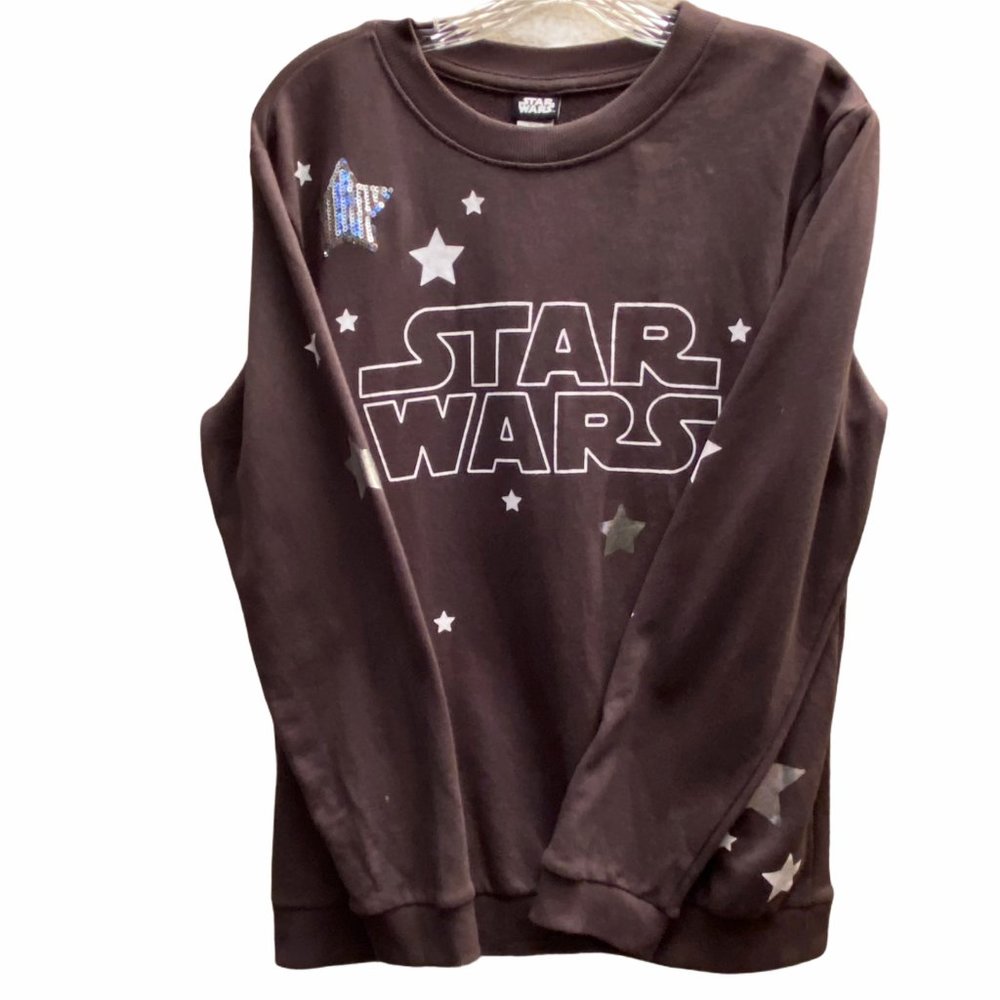 STARS WARS MENS BROWN ROUND NECK SWEATSHIRT SIZE S